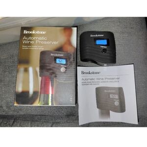 Brookstone Automatic Wine Preserver Includes Temperature Gauge 710962 EUC